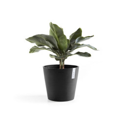 Pot Rond Amsterdam 40 Gris Foncé + réservoir d'eau - Ø 40 x H. 35 cm - 28 L - ECOPOTS