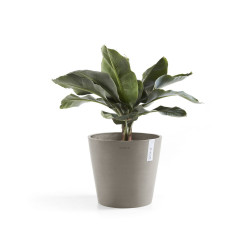 Pot Rond Amsterdam 30 Taupe + réservoir d'eau - Ø 30 x H. 26,3 cm - 12,8 L - ECOPOTS