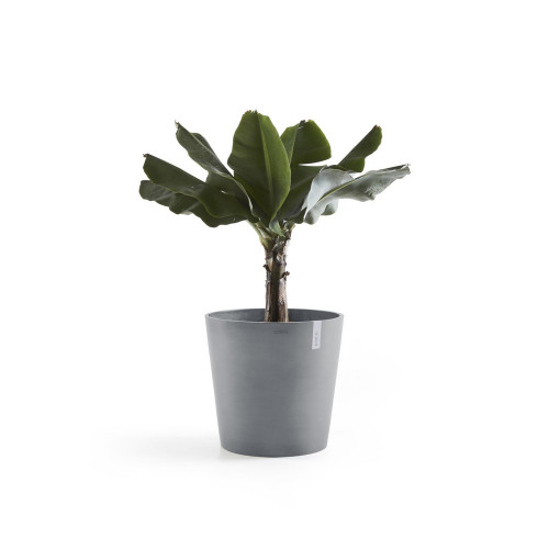 Pot Rond Amsterdam 50 Bleu Gris + réservoir d'eau - Ø 50 x H. 43,8 cm - 62 L - ECOPOTS