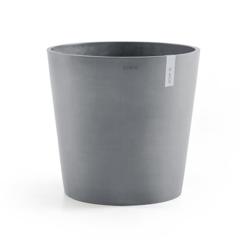 Pot Rond Amsterdam 50 Bleu Gris + réservoir d'eau - Ø 50 x H. 43,8 cm - 62 L - ECOPOTS