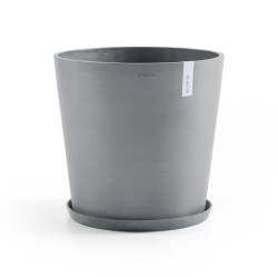 Pot Rond Amsterdam 50 Bleu Gris + réservoir d'eau - Ø 50 x H. 43,8 cm - 62 L - ECOPOTS