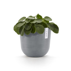 Pot Rond Oslo 25 Bleu Gris - Ø 25 x H. 21,8 cm - 7,7 L de marque ECOPOTS, référence: J7931300