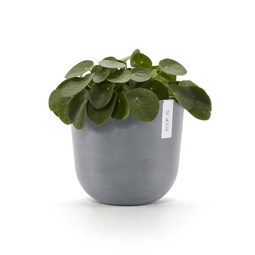 Pot Rond Oslo 25 Bleu Gris - Ø 25 x H. 21,8 cm - 7,7 L - ECOPOTS