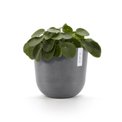 Pot Rond Oslo 25 Gris + réservoir d'eau - Ø 25 x H. 21,8 cm - 7,7 L de marque ECOPOTS, référence: J7932300