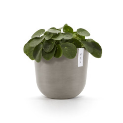 Pot Rond Oslo 25 Taupe + réservoir d'eau - Ø 25 x H. 21,8 cm - 7,7 L de marque ECOPOTS, référence: J7933100