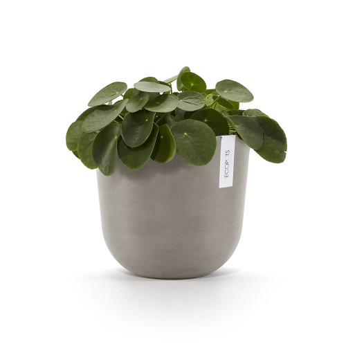 Pot Rond Oslo 25 Taupe + réservoir d'eau - Ø 25 x H. 21,8 cm - 7,7 L - ECOPOTS