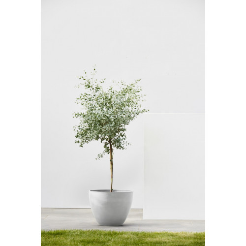 Pot Rond Antwerp 40 Blanc Gris - Ø 40 x H. 30 cm - 25 L - ECOPOTS