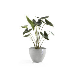 Pot Rond Antwerp 50 New Blanc Gris - Ø 50 x H. 37,5 cm - 52 L - ECOPOTS