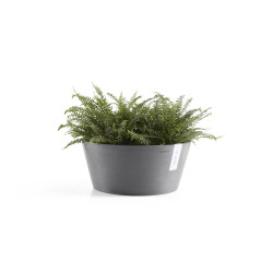 Pot Rond Frankfurt 30 Gris - Ø 30,5 x H. 15 cm - 8 L de marque ECOPOTS, référence: J7935700