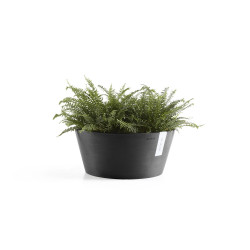 Pot Rond Frankfurt 30 Gris Foncé - Ø 30,5 x H. 15 cm - 8 L de marque ECOPOTS, référence: J7935900