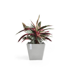 Pot Carré Rotterdam 50 Blanc Gris - 50 x 50 x H. 44 cm - 75 L - ECOPOTS