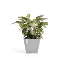 Pot Carré Rotterdam 50 Blanc Gris - 50 x 50 x H. 44 cm - 75 L - ECOPOTS