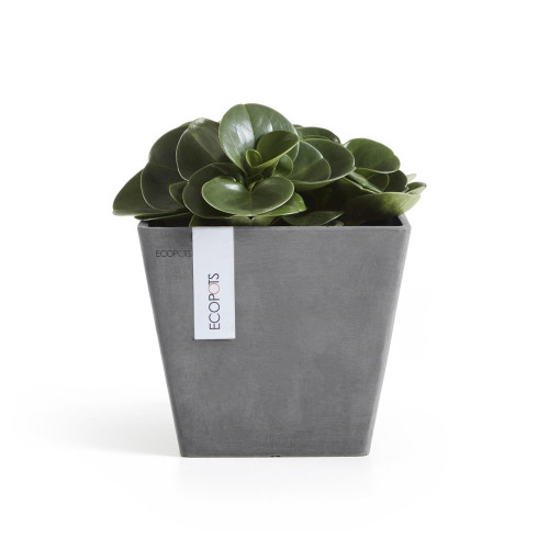 Pot Carré Rotterdam 20 Gris - 20 x 20 x H. 17,5 cm - 5,2 L - ECOPOTS