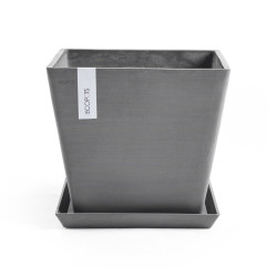 Pot Carré Rotterdam 50 Gris - 50 x 50 x H. 44 cm - 75 L - ECOPOTS