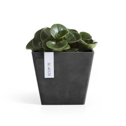 Pot Carré Rotterdam 20 Gris Foncé - 20 x 20 x H. 17,5 cm - 5,2 L de marque ECOPOTS, référence: J7936600