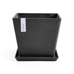 Pot Carré Rotterdam 50 Gris Foncé - 50 x 50 x H. 44 cm - 75 L - ECOPOTS