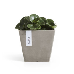 Pot Carré Rotterdam 20 Taupe - 20 x 20 x H. 17,5 cm - 5,2 L de marque ECOPOTS, référence: J7936800