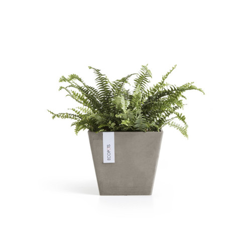 Pot Carré Rotterdam 20 Taupe - 20 x 20 x H. 17,5 cm - 5,2 L - ECOPOTS