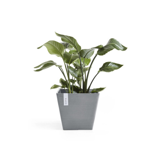 Pot Carré Rotterdam 30 Bleu Gris - 30 x 30 x H. 26 cm - 17 L - ECOPOTS