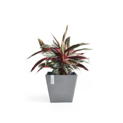 Pot Carré Rotterdam 30 Bleu Gris - 30 x 30 x H. 26 cm - 17 L - ECOPOTS