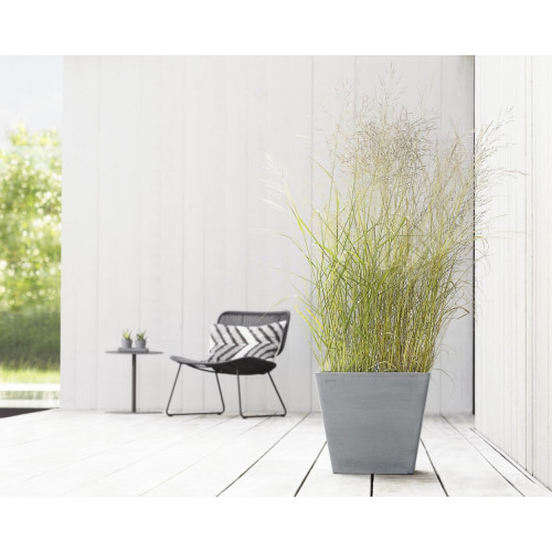 Pot Carré Rotterdam 40 Bleu Gris - 40 x 40 x H. 35 cm - 37,6 L - ECOPOTS