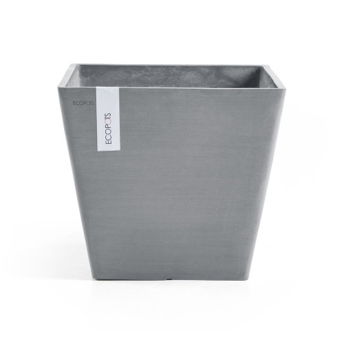 Pot Carré Rotterdam 50 Bleu Gris - 50 x 50 x H. 44 cm - 75 L - ECOPOTS