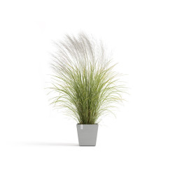 Pot Carré Rotterdam 35 Blanc Gris + réservoir d'eau - 35,2 x 35,2 x H. 34 cm - 30 L de marque ECOPOTS, référence: J7937500