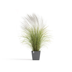 Pot Carré Rotterdam 35 Gris + réservoir d'eau - 35,2 x 35,2 x H. 34 cm - 30 L de marque ECOPOTS, référence: J7937800