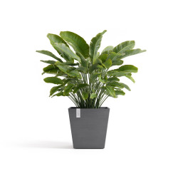 Pot Carré Rotterdam 45 Gris + réservoir d'eau - 45,4 x 45,4 x H. 44 cm - 63,5 L de marque ECOPOTS, référence: J7937900