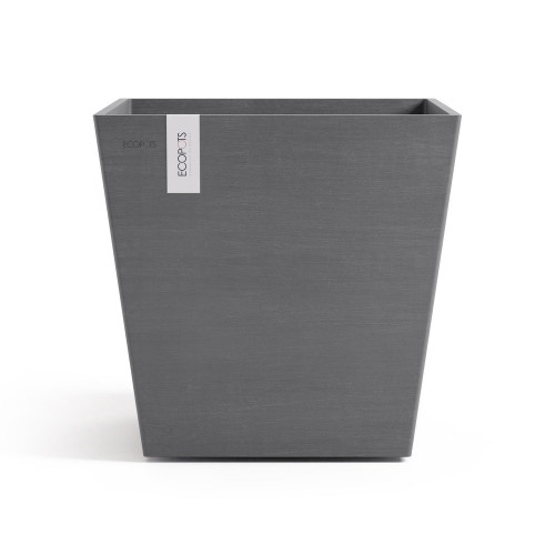 Pot Carré Rotterdam 45 Gris + réservoir d'eau - 45,4 x 45,4 x H. 44 cm - 63,5 L - ECOPOTS