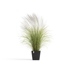 Pot Carré Rotterdam 35 Gris Foncé + réservoir d'eau - 35,2 x 35,2 x H. 34 cm - 30 L - ECOPOTS