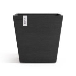 Pot Carré Rotterdam 35 Gris Foncé + réservoir d'eau - 35,2 x 35,2 x H. 34 cm - 30 L - ECOPOTS