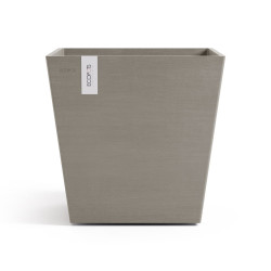 Pot Carré Rotterdam 45 Taupe + réservoir d'eau - 45,4 x 45,4 x H. 44 cm - 63,5 L - ECOPOTS