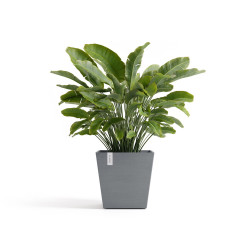 Pot Carré Rotterdam 45 Bleu Gris + réservoir d'eau - 45,4 x 45,4 x H. 44 cm - 63,5 L de marque ECOPOTS, référence: J7938800