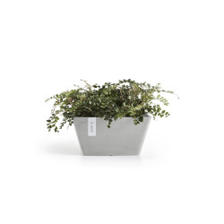 Pot Carré Berlin 30 Blanc Gris - 31 x 31 x H. 15,5 cm - 10 L de marque ECOPOTS, référence: J7938900