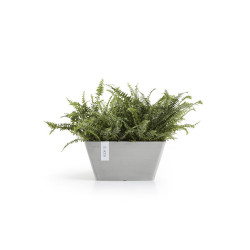 Pot Carré Berlin 30 Blanc Gris - 31 x 31 x H. 15,5 cm - 10 L - ECOPOTS