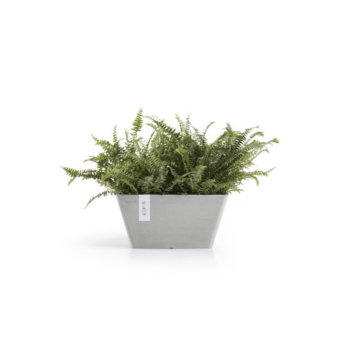 Pot Carré Berlin 30 Blanc Gris - 31 x 31 x H. 15,5 cm - 10 L - ECOPOTS