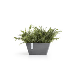 Pot Carré Berlin 30 Gris - 31 x 31 x H. 15,5 cm - 10 L - ECOPOTS