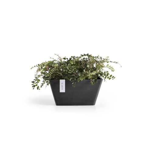 Pot Carré Berlin 30 Gris Foncé - 31 x 31 x H. 15,5 cm - 10 L - ECOPOTS