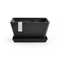 Pot Carré Berlin 30 Gris Foncé - 31 x 31 x H. 15,5 cm - 10 L - ECOPOTS