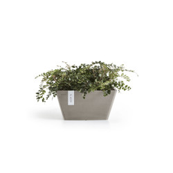 Pot Carré Berlin 30 Taupe - 31 x 31 x H. 15,5 cm - 10 L de marque ECOPOTS, référence: J7939200