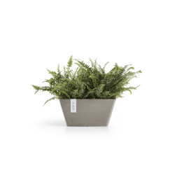 Pot Carré Berlin 30 Taupe - 31 x 31 x H. 15,5 cm - 10 L - ECOPOTS