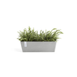 Pot Rectangulaire Bruges 45 Blanc Gris - 45 x 17 x H. 17 cm - 9,7 L de marque ECOPOTS, référence: J7939300