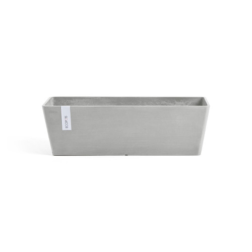 Pot Rectangulaire Bruges 45 Blanc Gris - 45 x 17 x H. 17 cm - 9,7 L - ECOPOTS