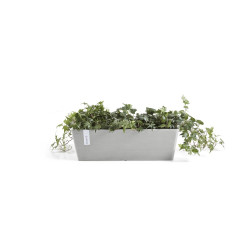 Pot Rectangulaire Bruges 65 New Blanc Gris - 65 x 17 x H. 17 cm - 13,5 L - ECOPOTS