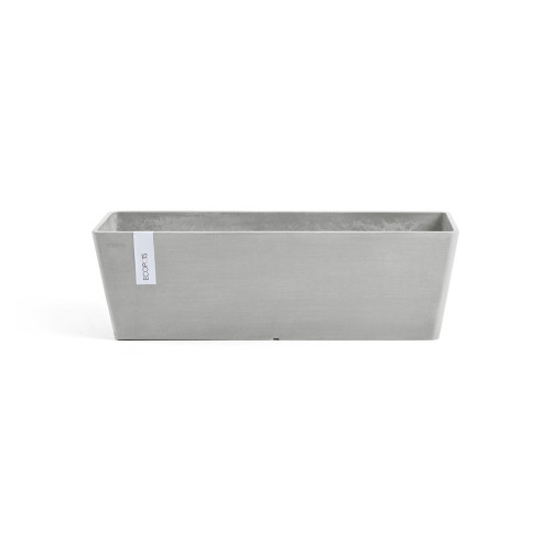 Pot Rectangulaire Bruges 65 New Blanc Gris - 65 x 17 x H. 17 cm - 13,5 L - ECOPOTS