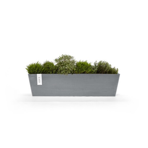 Pot Rectangulaire Bruges 80 Bleu Gris - 80 x 20 x H. 20 cm - 25 L - ECOPOTS