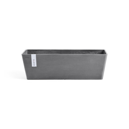 Pot Rectangulaire Bruges 55 Gris + réservoir d'eau - 55 x 17 x H. 17 cm - 12 L - ECOPOTS