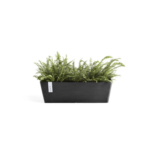 Pot Rectangulaire Bruges 45 Gris Foncé + réservoir d'eau - 45 x 17 x H. 17 cm - 9,7 L - ECOPOTS