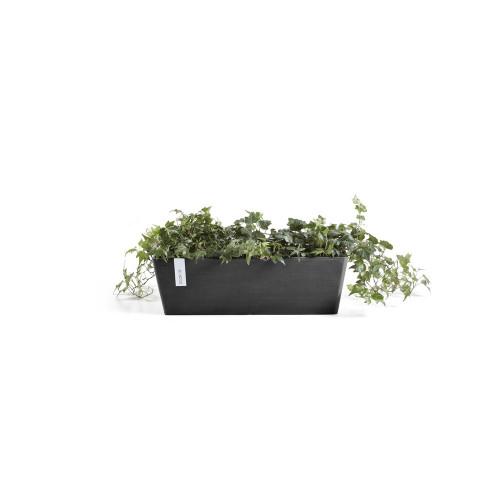 Pot Rectangulaire Bruges 45 Gris Foncé + réservoir d'eau - 45 x 17 x H. 17 cm - 9,7 L - ECOPOTS